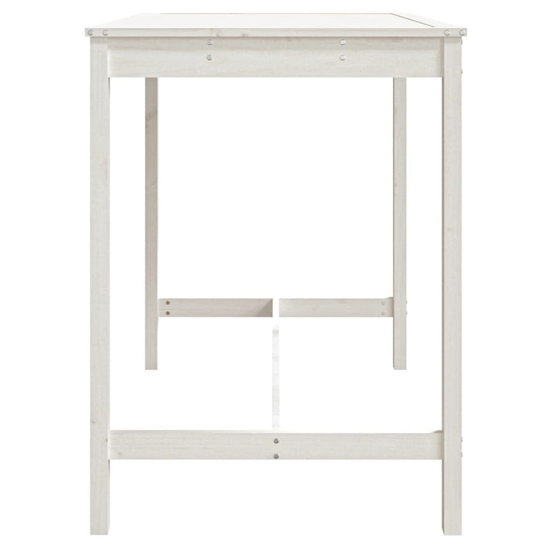 Tuintafel 121x82,5x110 cm massief grenenhout wit MeubelReus