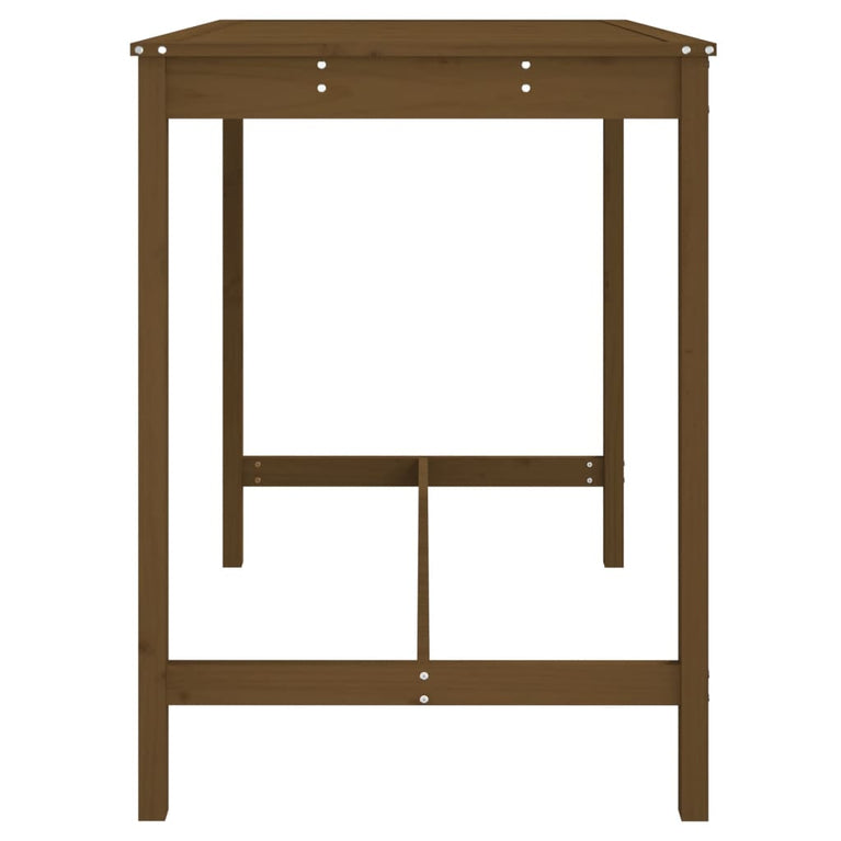 Tuintafel 121x82,5x110 cm massief grenenhout honingbruin MeubelReus