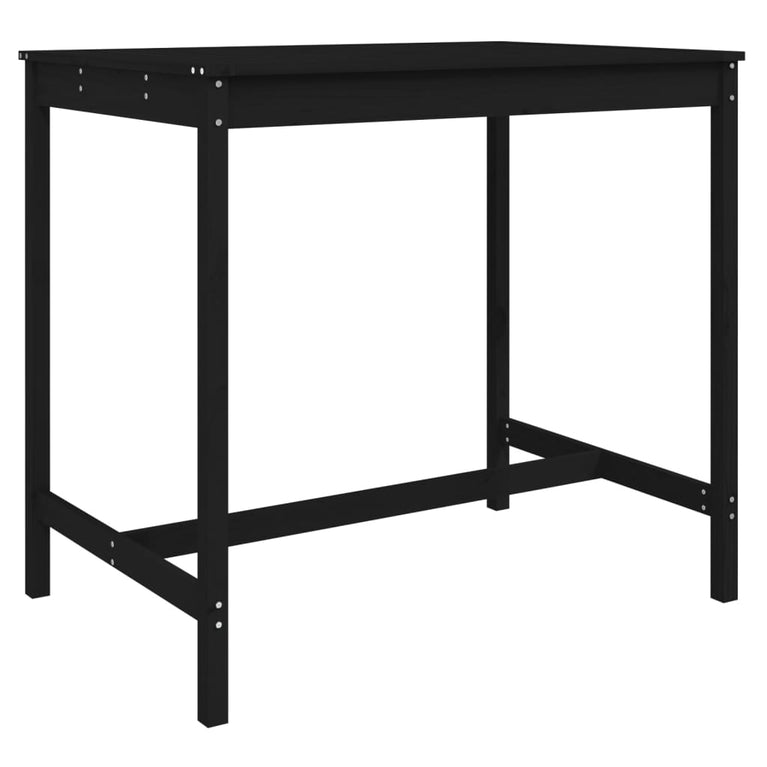 Tuintafel 121x82,5x110 cm massief grenenhout zwart MeubelReus