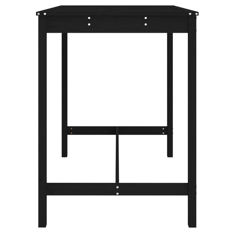 Tuintafel 121x82,5x110 cm massief grenenhout zwart MeubelReus
