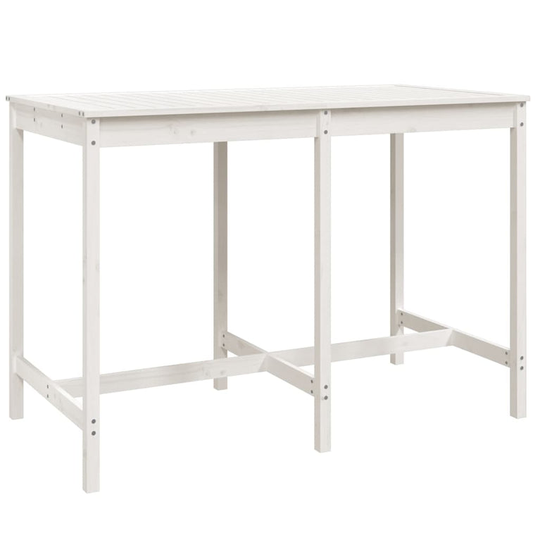Tuintafel 159,5x82,5x110 cm massief grenenhout wit MeubelReus