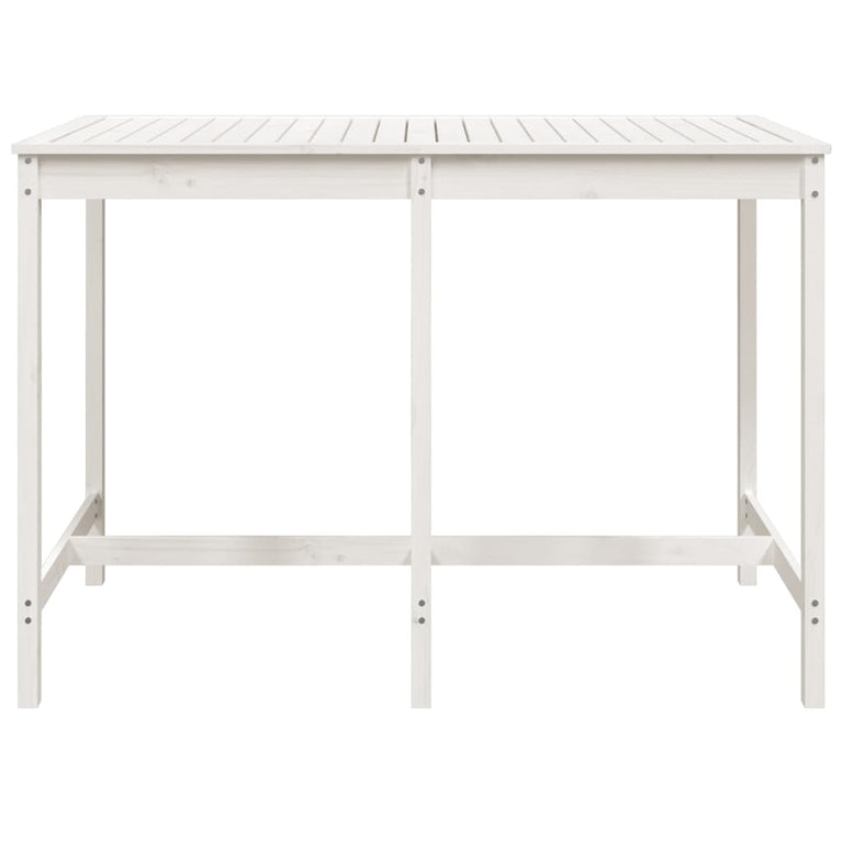 Tuintafel 159,5x82,5x110 cm massief grenenhout wit MeubelReus