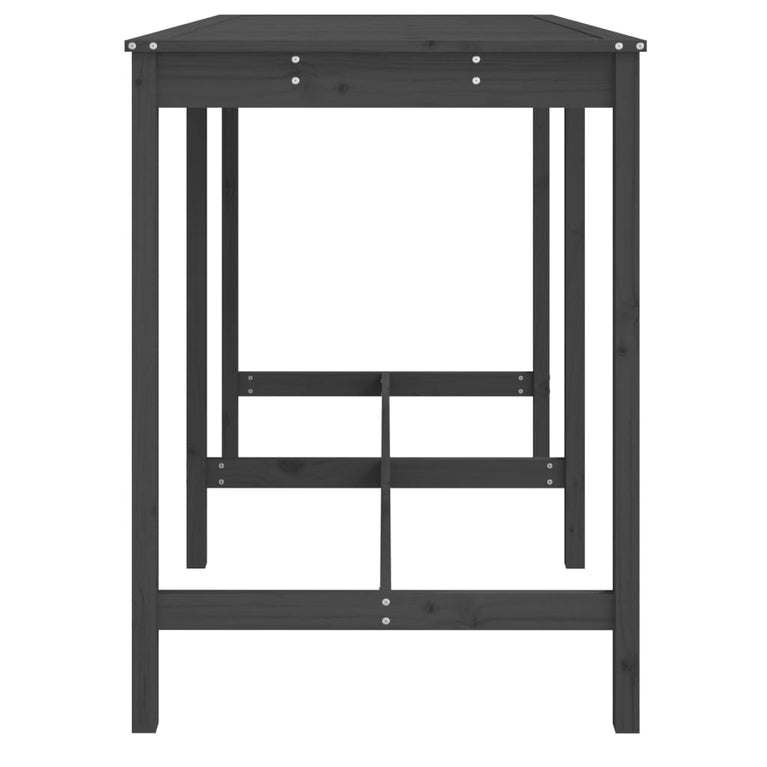 Tuintafel 159,5x82,5x110 cm massief grenenhout grijs MeubelReus