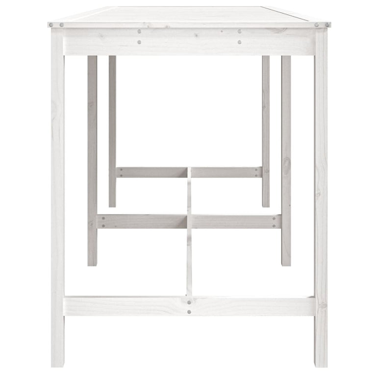 Tuintafel 203,5x90x110 cm massief grenenhout wit MeubelReus
