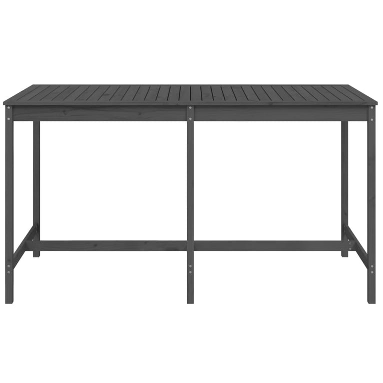 Tuintafel 203,5x90x110 cm massief grenenhout grijs MeubelReus