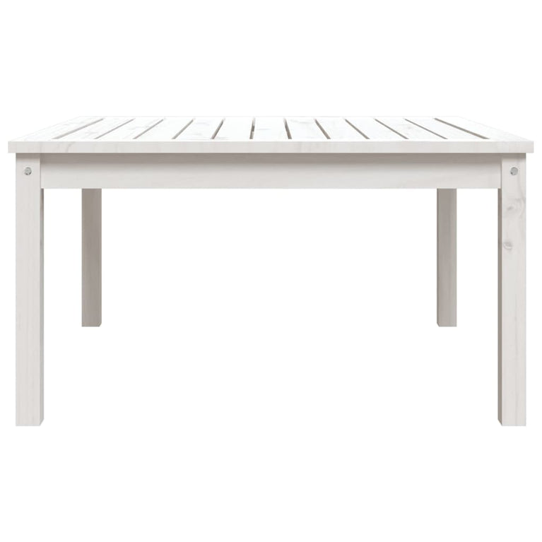 Tuintafel 82,5x82,5x45 cm massief grenenhout wit MeubelReus
