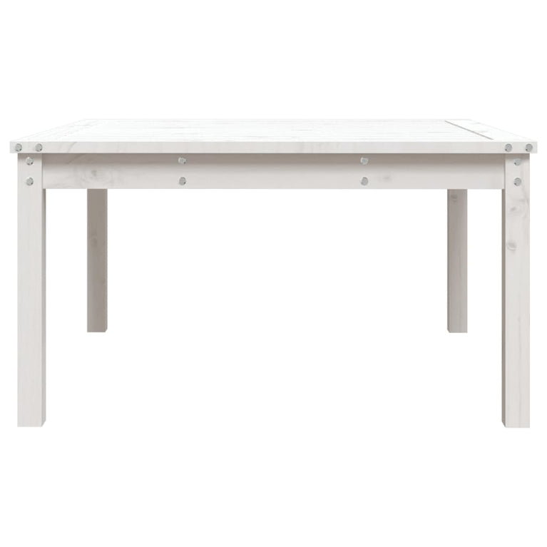 Tuintafel 82,5x82,5x45 cm massief grenenhout wit MeubelReus