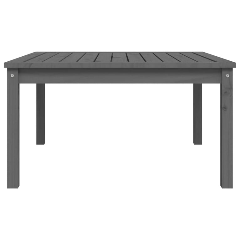 Tuintafel 82,5x82,5x45 cm massief grenenhout grijs MeubelReus
