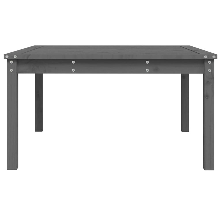 Tuintafel 82,5x82,5x45 cm massief grenenhout grijs MeubelReus