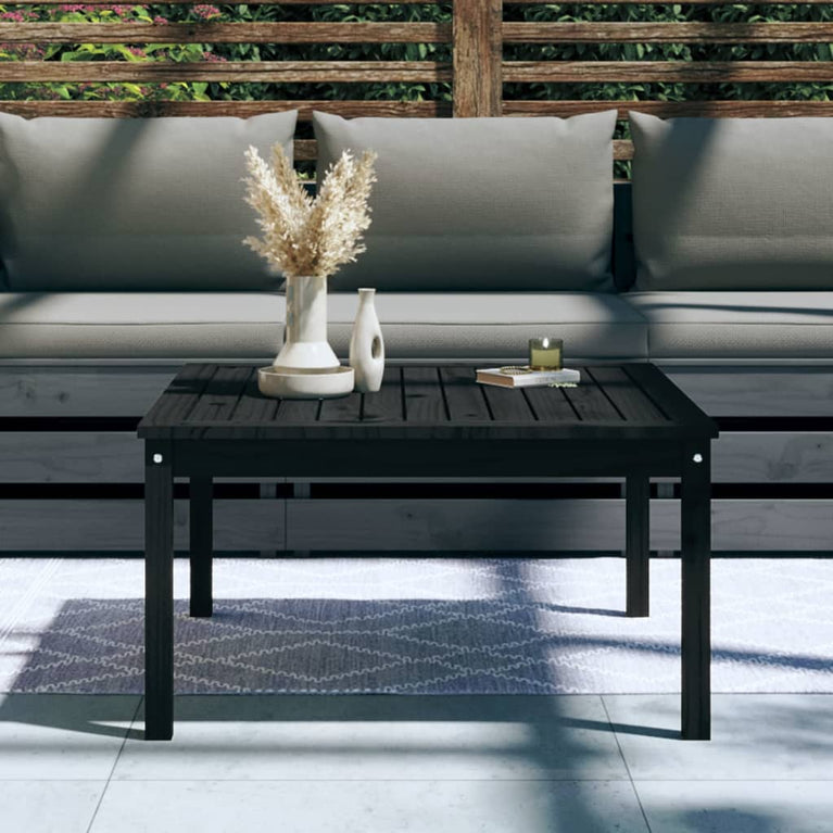 Tuintafel 82,5x82,5x45 cm massief grenenhout zwart MeubelReus
