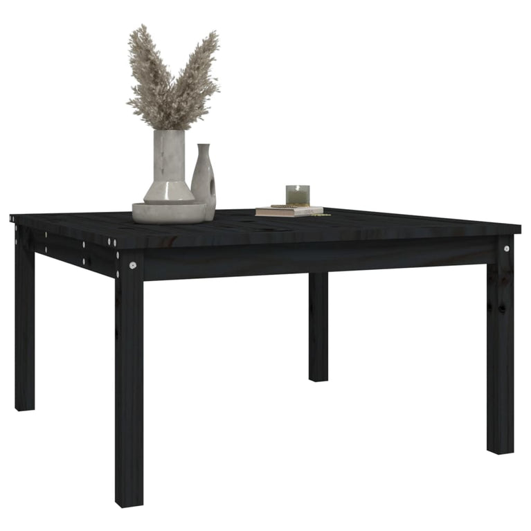 Tuintafel 82,5x82,5x45 cm massief grenenhout zwart MeubelReus