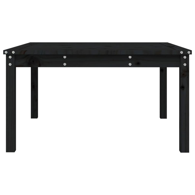 Tuintafel 82,5x82,5x45 cm massief grenenhout zwart MeubelReus