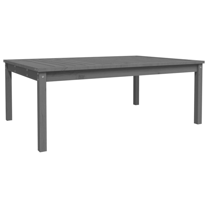Tuintafel 121x82,5x45 cm massief grenenhout grijs MeubelReus