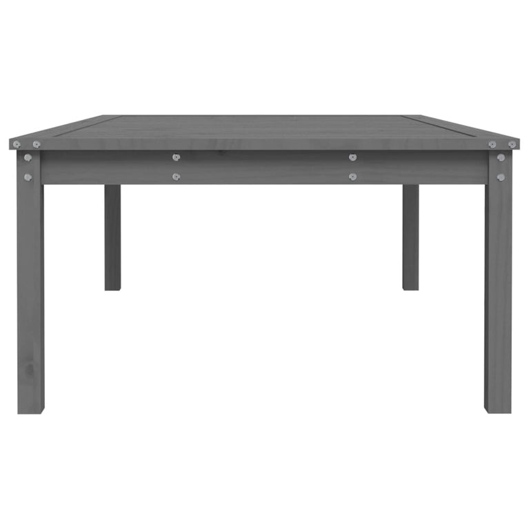 Tuintafel 121x82,5x45 cm massief grenenhout grijs MeubelReus