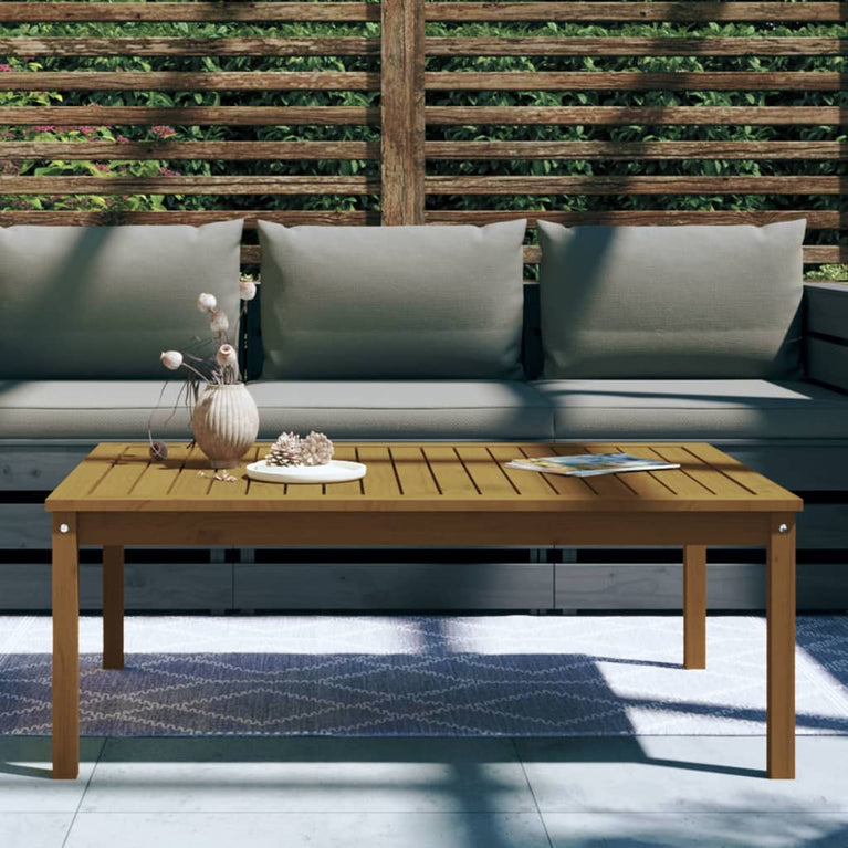Tuintafel 121x82,5x45 cm massief grenenhout honingbruin MeubelReus