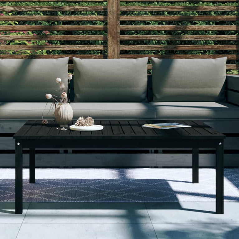 Tuintafel 121x82,5x45 cm massief grenenhout zwart MeubelReus
