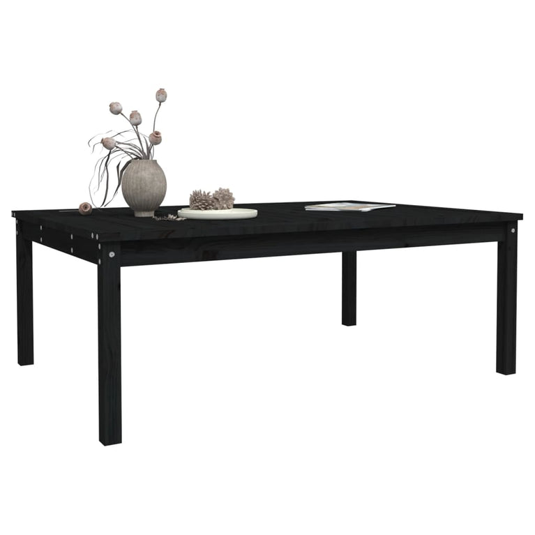 Tuintafel 121x82,5x45 cm massief grenenhout zwart MeubelReus
