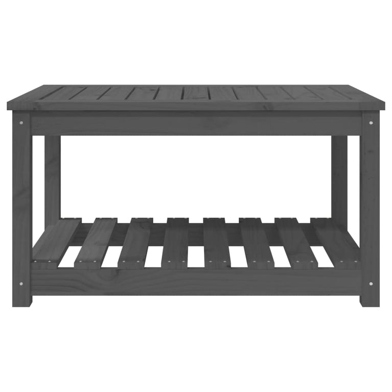 Tuintafel 82,5x50,5x45 cm massief grenenhout grijs MeubelReus