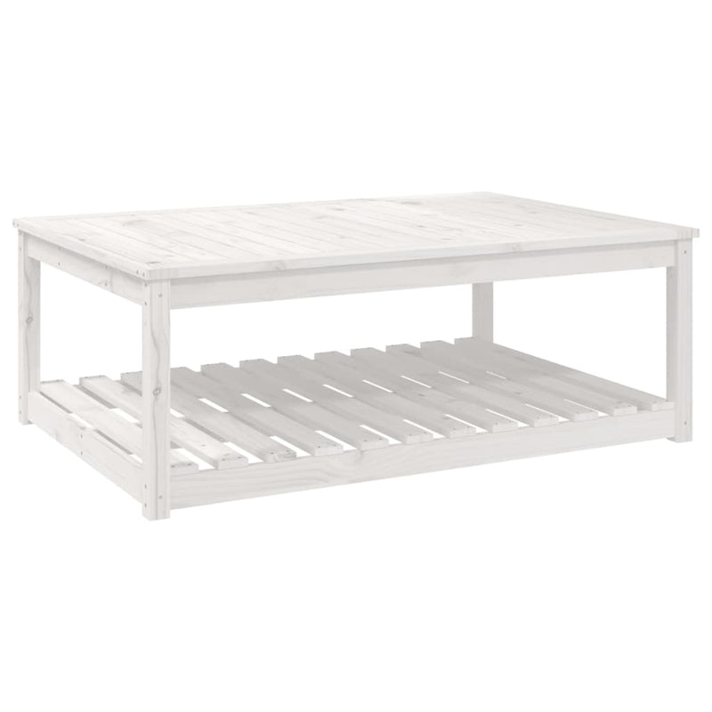 Tuintafel 121x82,5x45 cm massief grenenhout wit MeubelReus