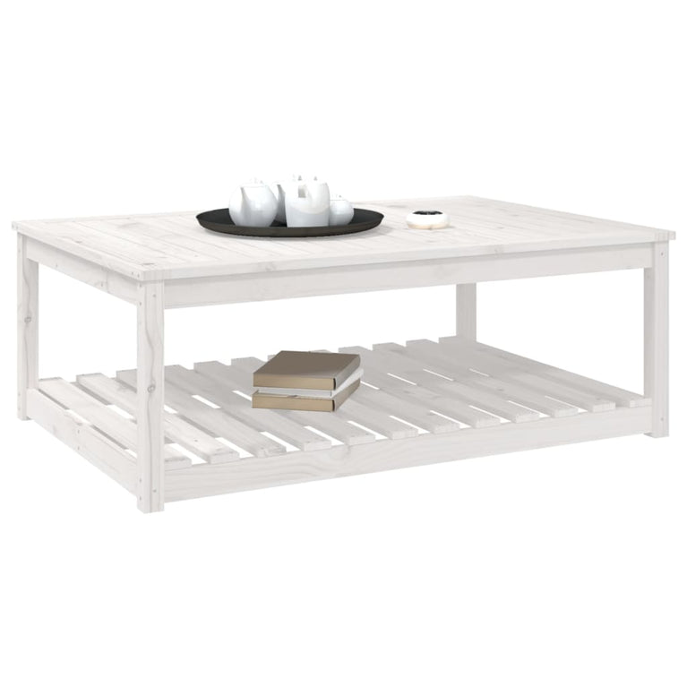 Tuintafel 121x82,5x45 cm massief grenenhout wit MeubelReus