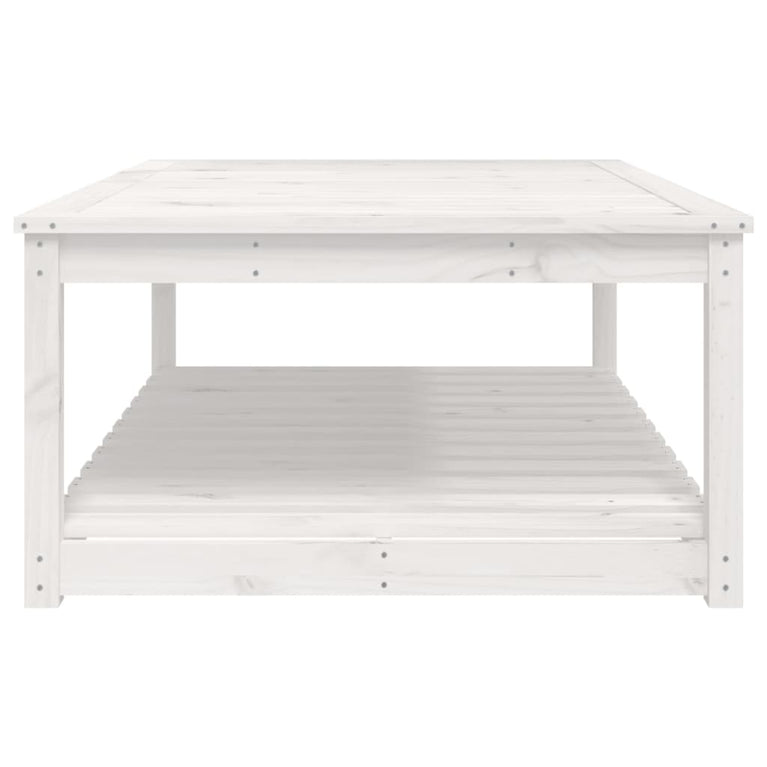 Tuintafel 121x82,5x45 cm massief grenenhout wit MeubelReus
