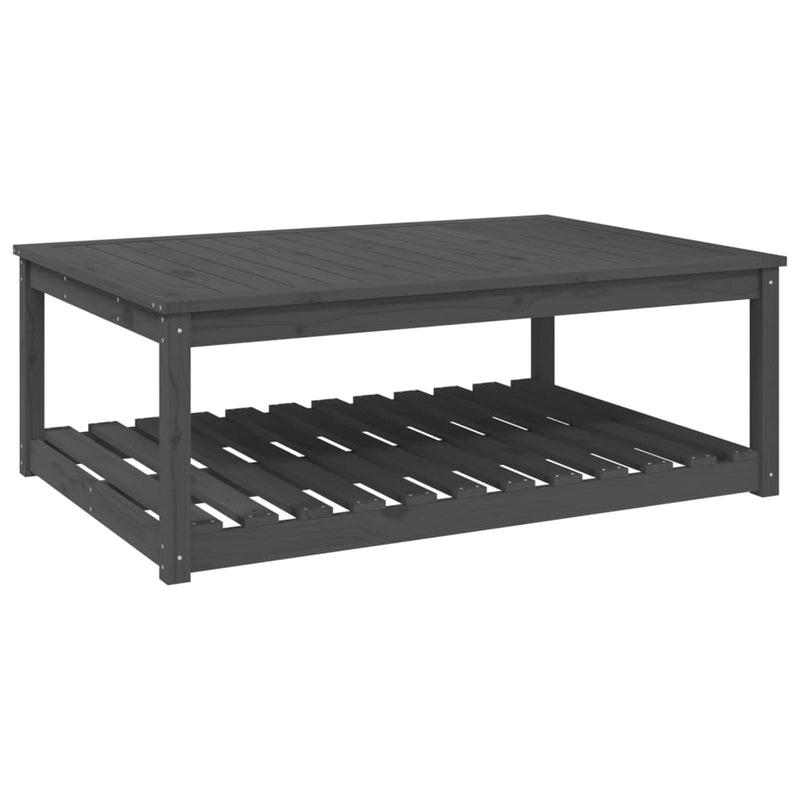 Tuintafel 121x82,5x45 cm massief grenenhout grijs MeubelReus