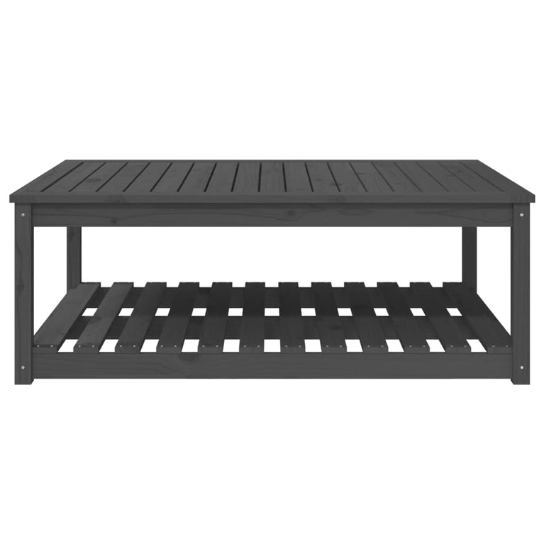 Tuintafel 121x82,5x45 cm massief grenenhout grijs MeubelReus