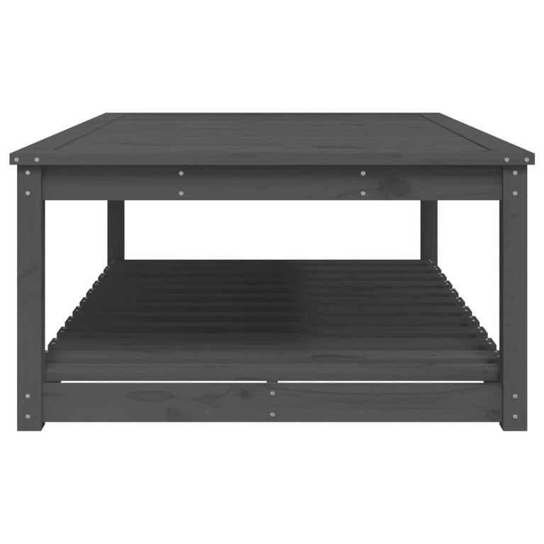Tuintafel 121x82,5x45 cm massief grenenhout grijs MeubelReus