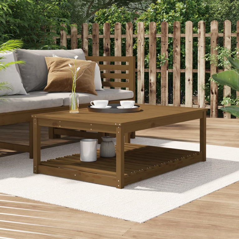 Tuintafel 121x82,5x45 cm massief grenenhout honingbruin MeubelReus