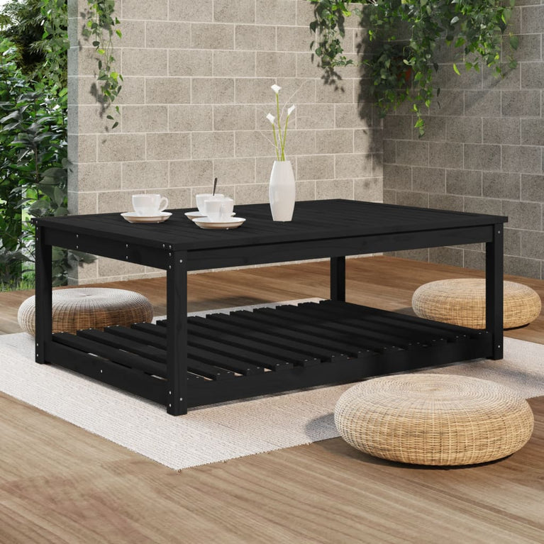 Tuintafel 121x82,5x45 cm massief grenenhout zwart MeubelReus