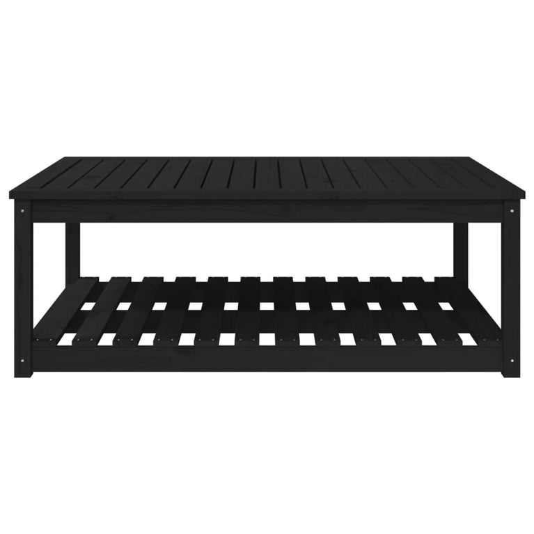 Tuintafel 121x82,5x45 cm massief grenenhout zwart MeubelReus