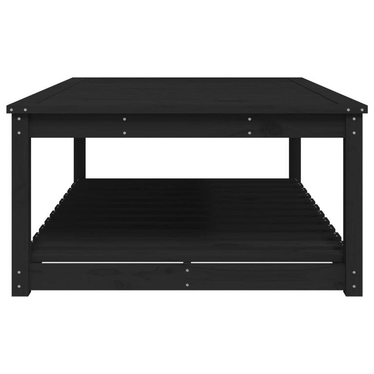 Tuintafel 121x82,5x45 cm massief grenenhout zwart MeubelReus