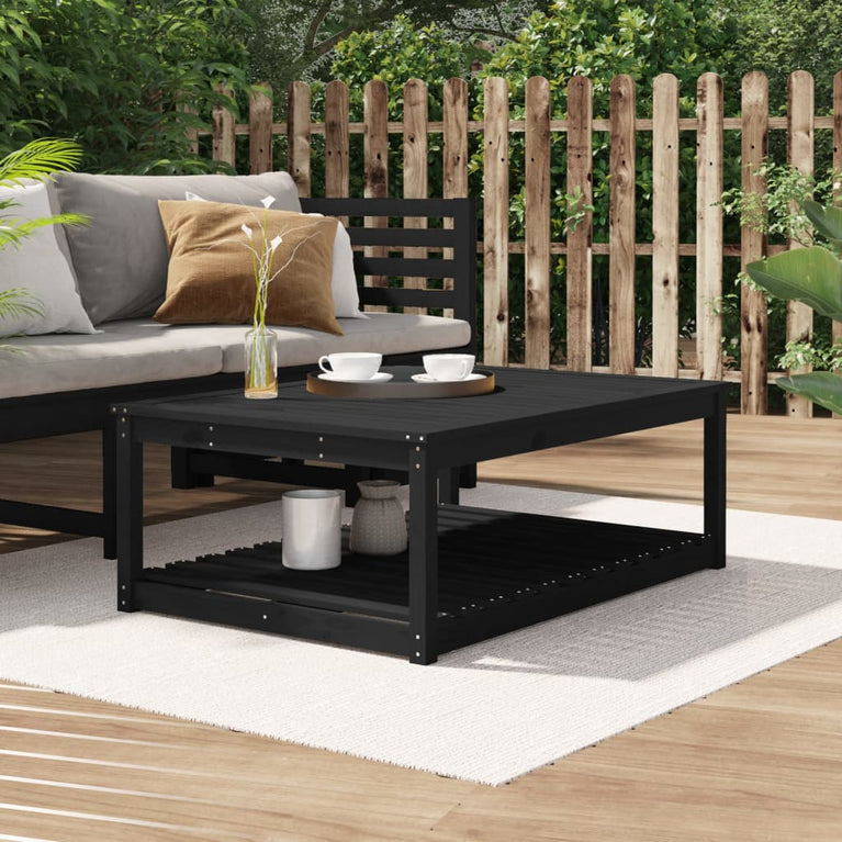 Tuintafel 121x82,5x45 cm massief grenenhout zwart MeubelReus