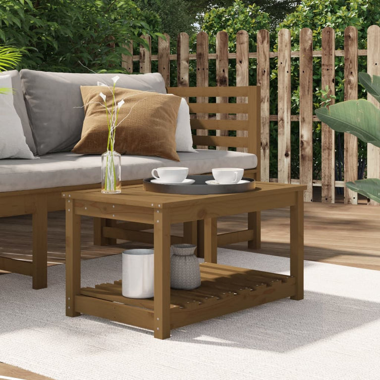 Tuintafel 82,5x50,5x45 cm massief grenenhout honingbruin MeubelReus