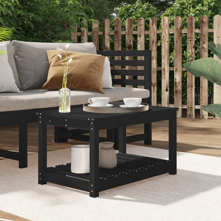 Tuintafel 82,5x50,5x45 cm massief grenenhout zwart MeubelReus