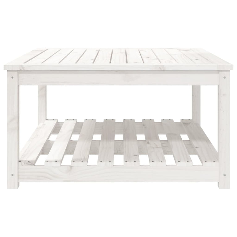 Tuintafel 82,5x82,5x45 cm massief grenenhout wit MeubelReus