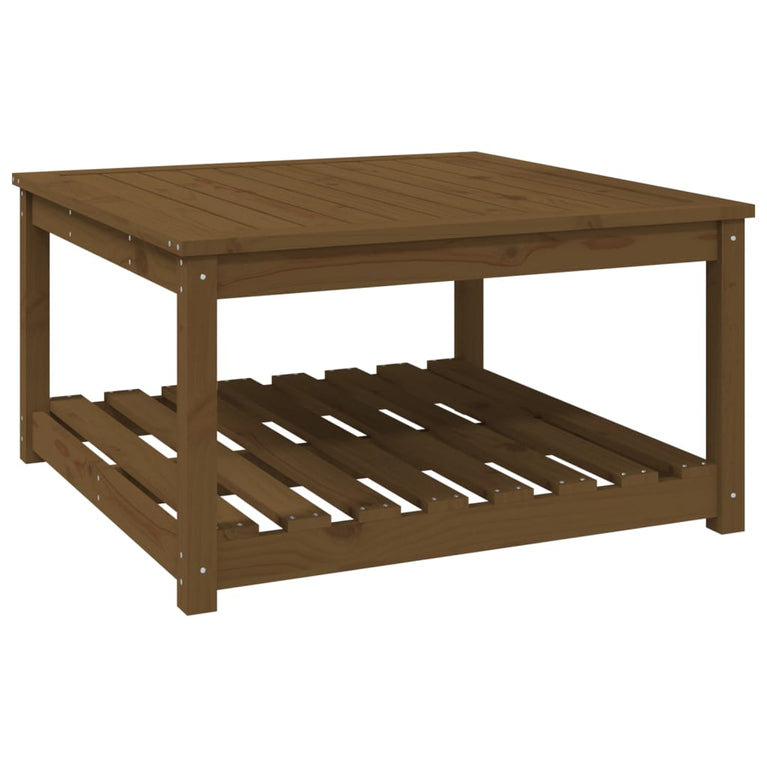 Tuintafel 82,5x82,5x45 cm massief grenenhout honingbruin MeubelReus
