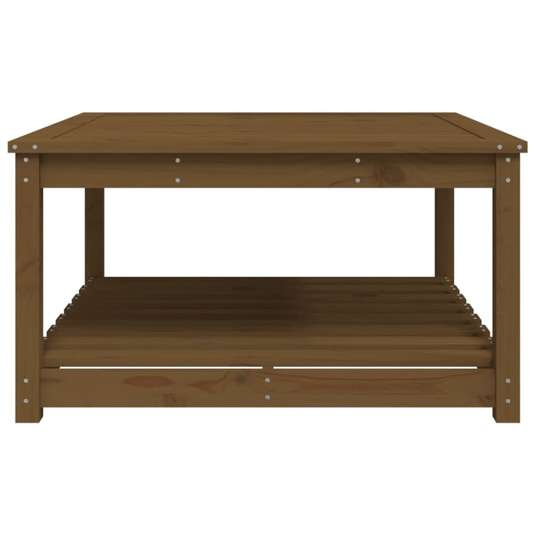 Tuintafel 82,5x82,5x45 cm massief grenenhout honingbruin MeubelReus