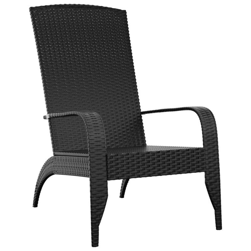 Tuinstoel Adirondack poly rattan zwart MeubelReus