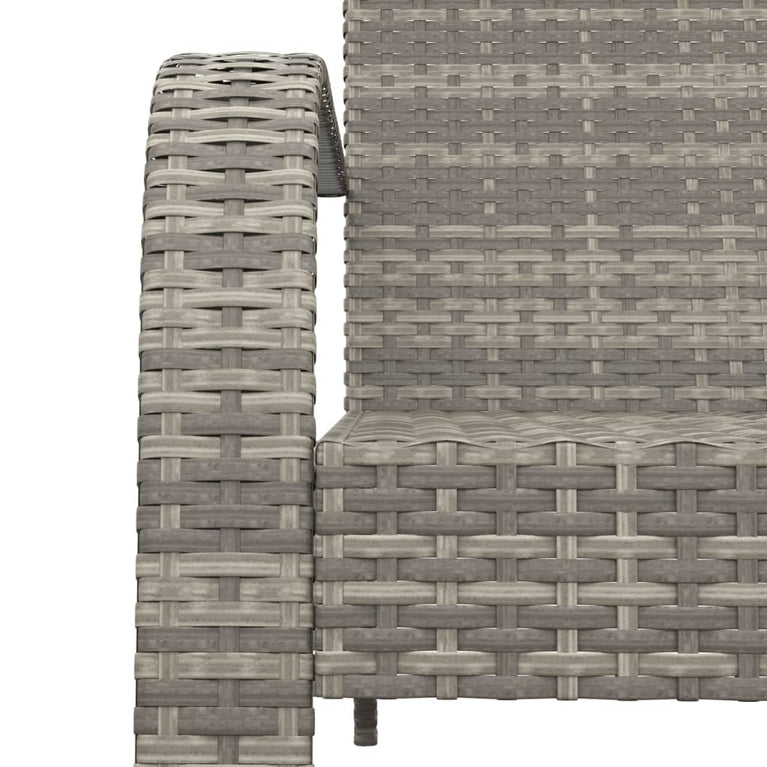 Tuinstoel Adirondack poly rattan grijs MeubelReus