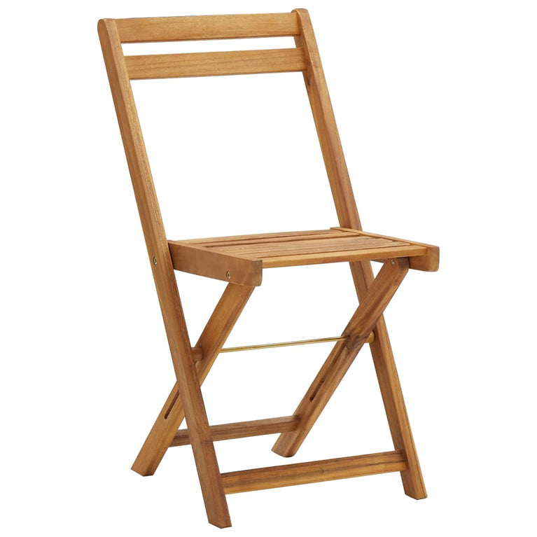 3-delige Bistroset inklapbaar met kussens massief acaciahout MeubelReus