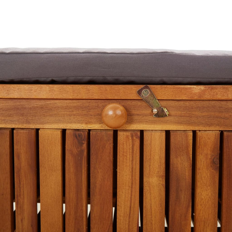 Tuinopbergbank met kussen 91 cm massief acaciahout MeubelReus