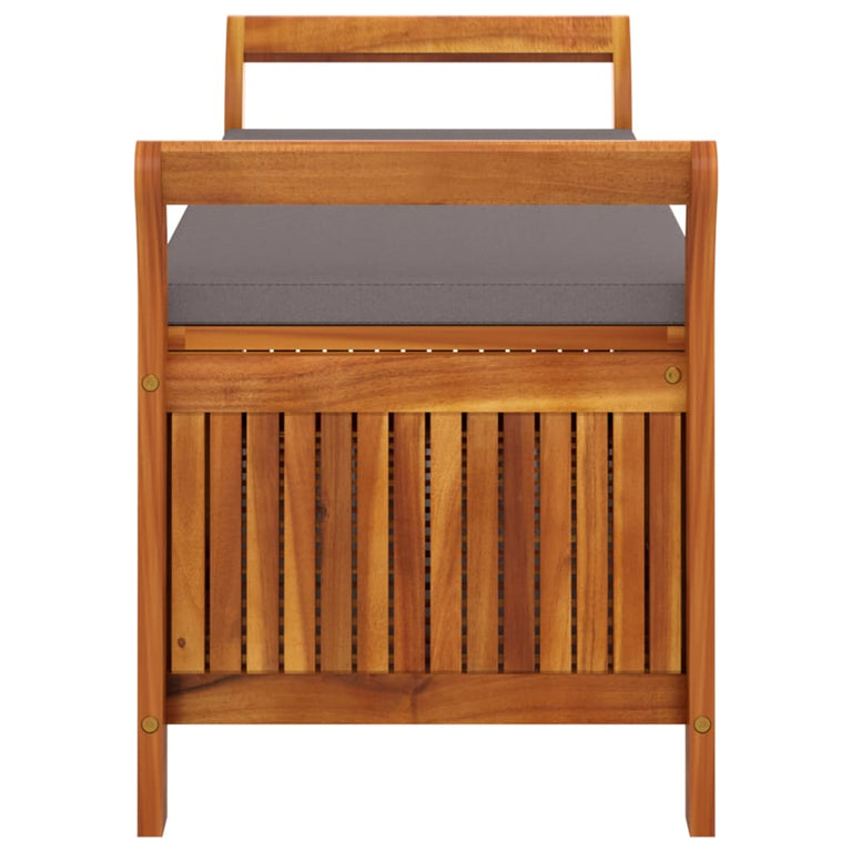 Tuinopbergbank met kussen 126 cm massief acaciahout MeubelReus