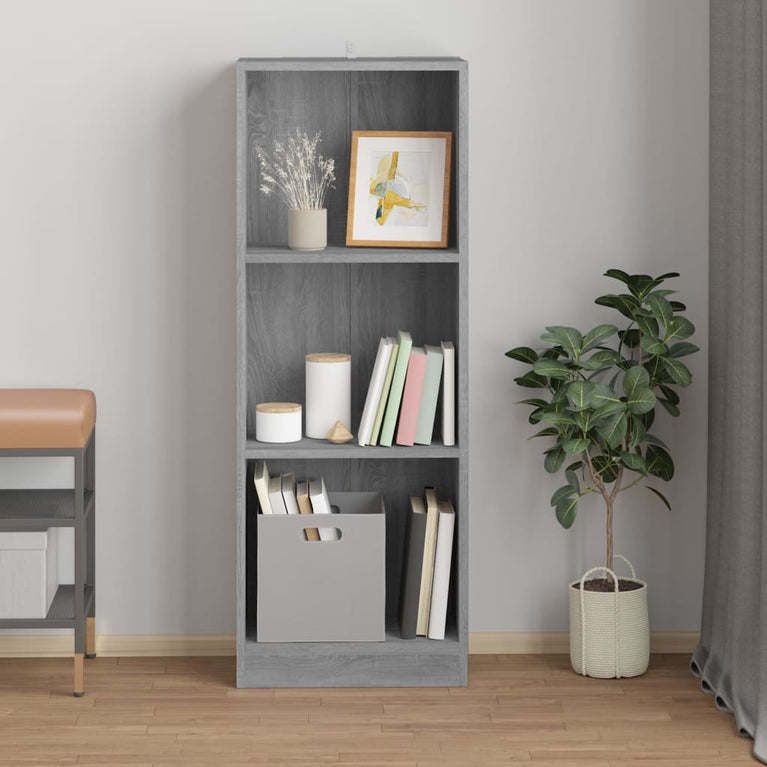 Boekenkast 40x24x109 cm bewerkt hout grijs sonoma eikenkleurig MeubelReus