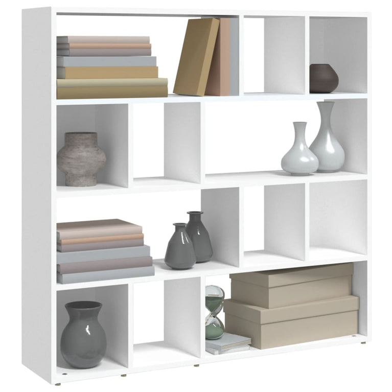 Boekenkast/kamerscherm 105x24x102 cm wit