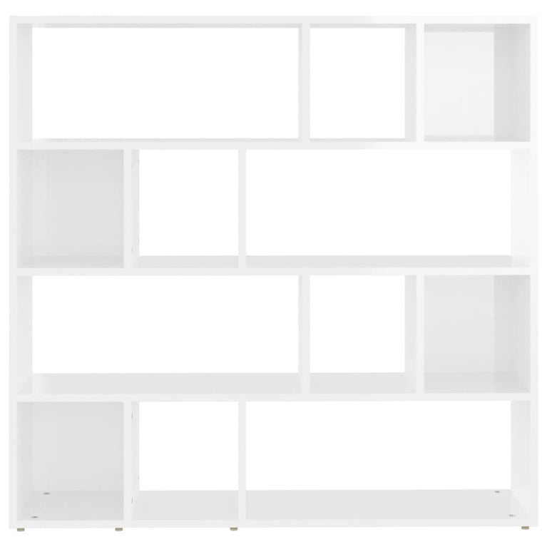 Boekenkast/kamerscherm 105x24x102 cm hoogglans wit