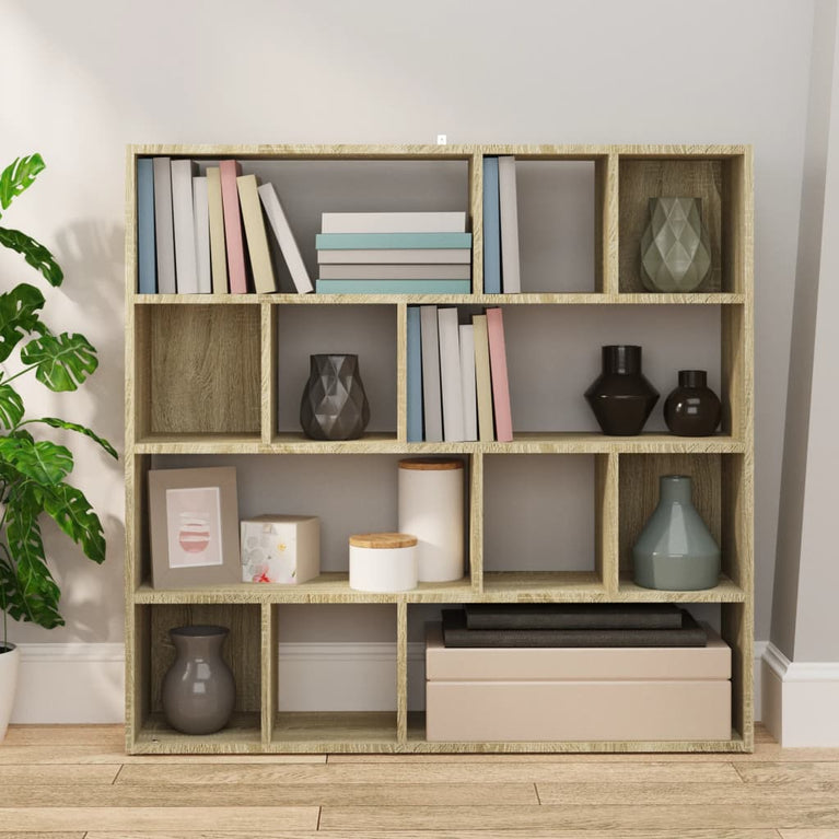 Boekenkast / kamerscherm 105x24x102 cm sonoma eikenkleurig