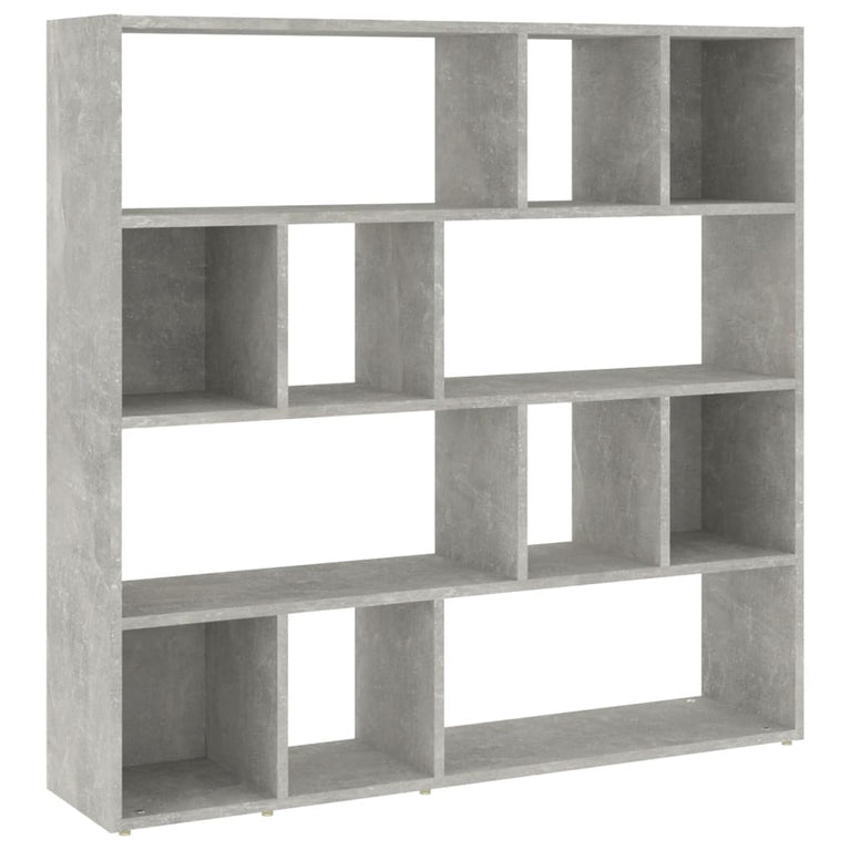 Boekenkast/kamerscherm 105x24x102 cm betongrijs