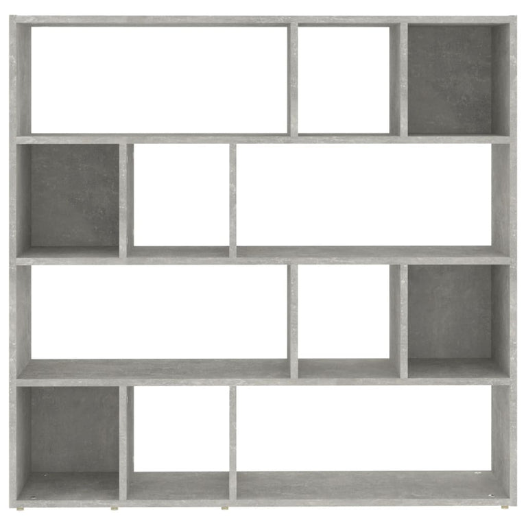 Boekenkast/kamerscherm 105x24x102 cm betongrijs
