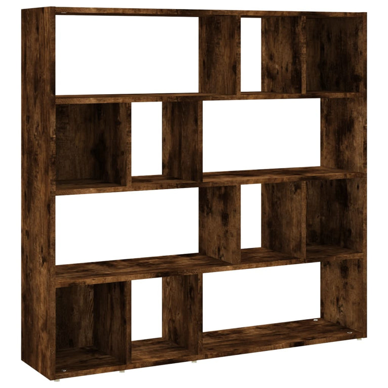 Boekenkast/kamerscherm 105x24x102 cm gerookt eikenkleurig